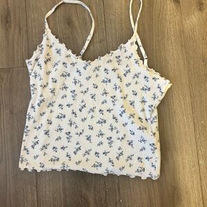 Medium, floral spaghetti strap tank